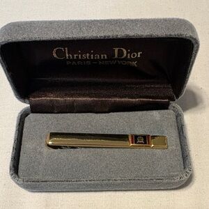 Dior Gold Money Clip with Red Accent